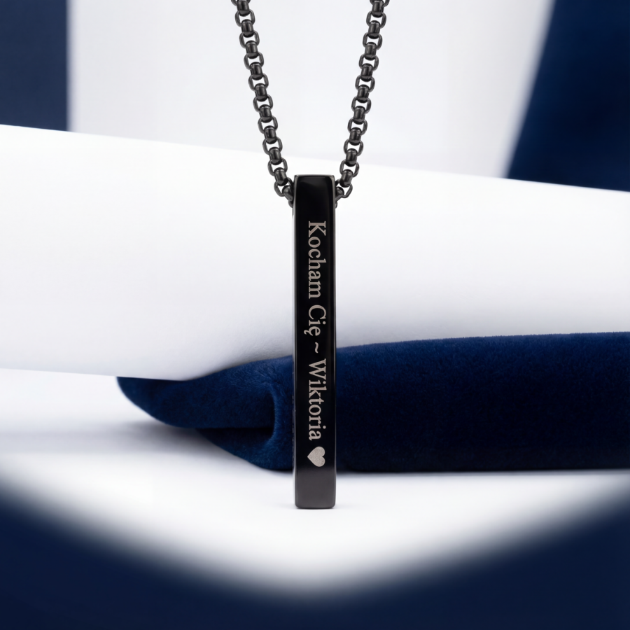 Hunter - Męski Naszyjnik Grawerowany